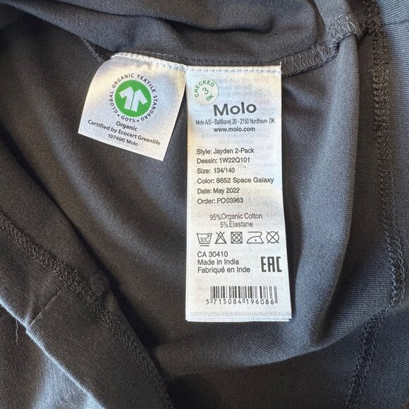 MOLO Jayden Charcoal Tank Top Boys 134/140 9-10 NEW Gray Organic Cotton NWT - Picture 4 of 5